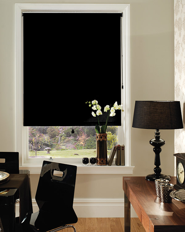 Splendor Black Blackout Blinds