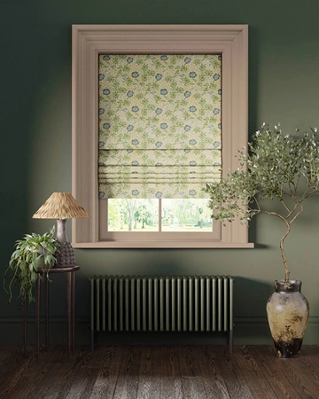 Clarke & Clarke Mallow Apple Linen Roman Blinds