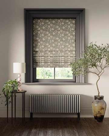 Clarke & Clarke Mallow Slate Dove Roman Blinds