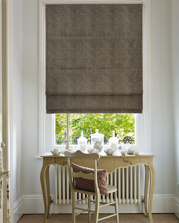 Clarke and Clarke Fiji Chestnut Roman Blinds (F0978/05) Blinds UK