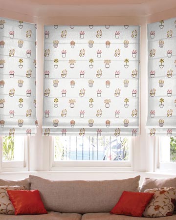 Clarke & Clarke Hidcote Damson Roman Blinds