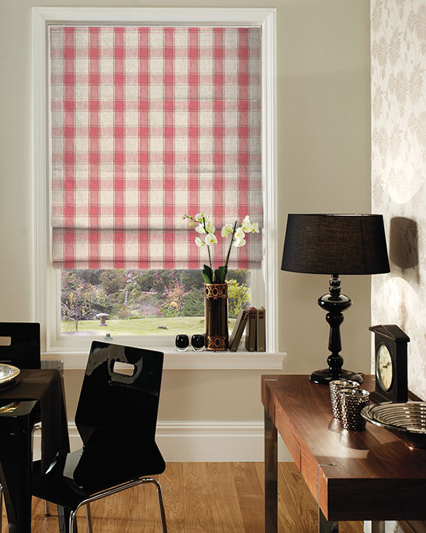 Clarke and Clarke Montrose Raspberry Roman Blinds (F0586/04) - Blinds UK