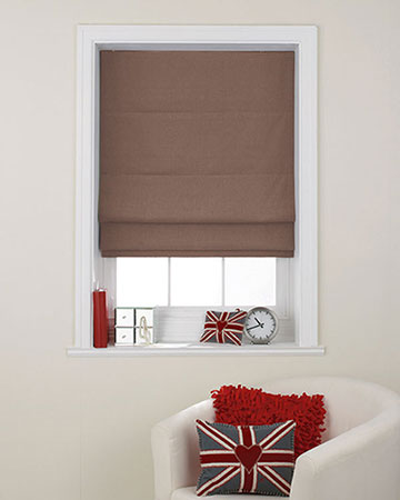 Dahlia Chocolatte Roman Blinds