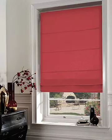 Tomato Red Roman Blinds