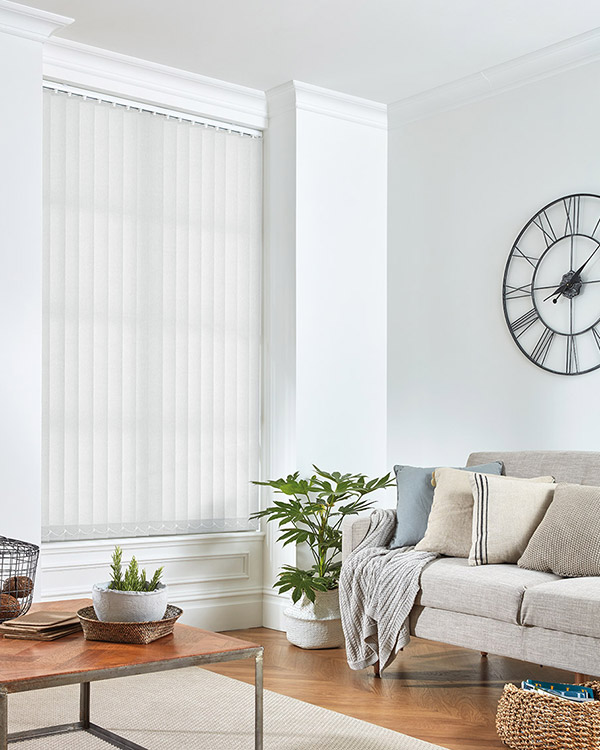 Plain White Vertical Blinds