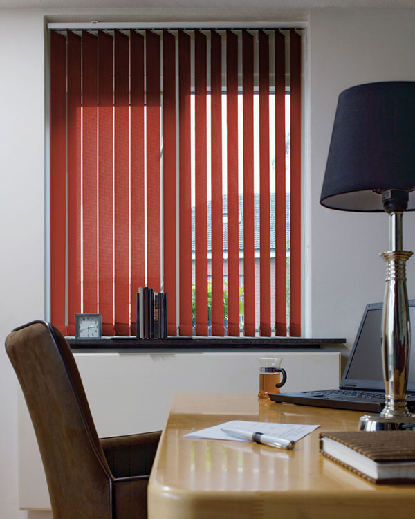 Eclipse Palette Roasted Red Vertical Blinds