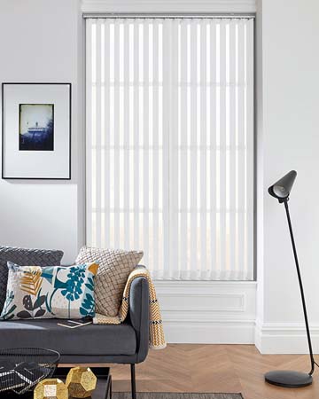 Louvolite Carnival Blackout China White Vertical Blinds