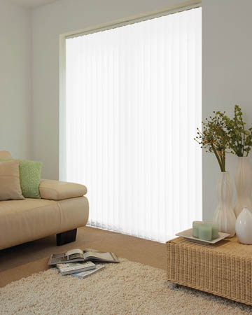 Voile White Vertical Blinds