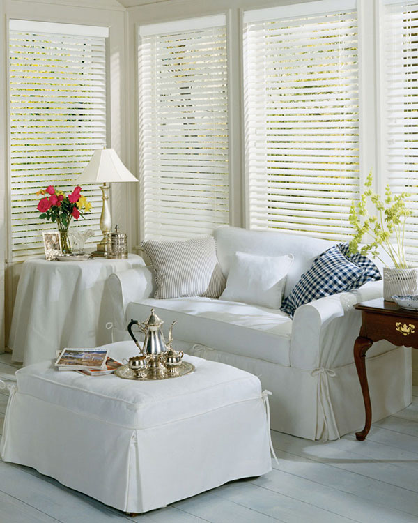 Premium White Wooden Blinds UK